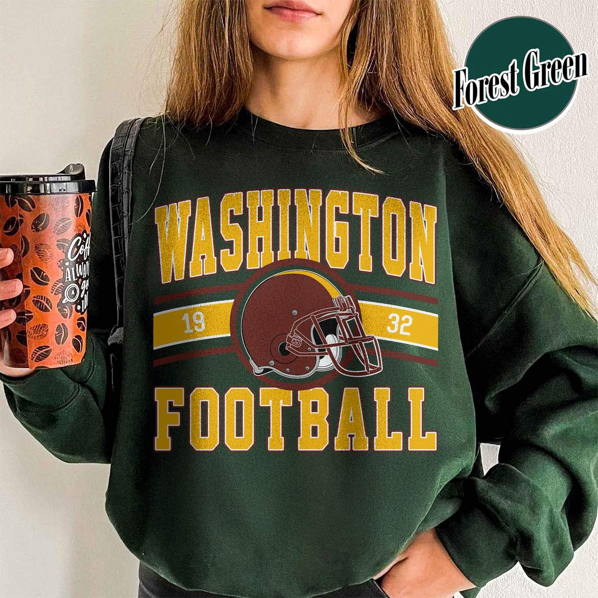 Unisex Washington football vintage crewneck sweatshirt for men and women