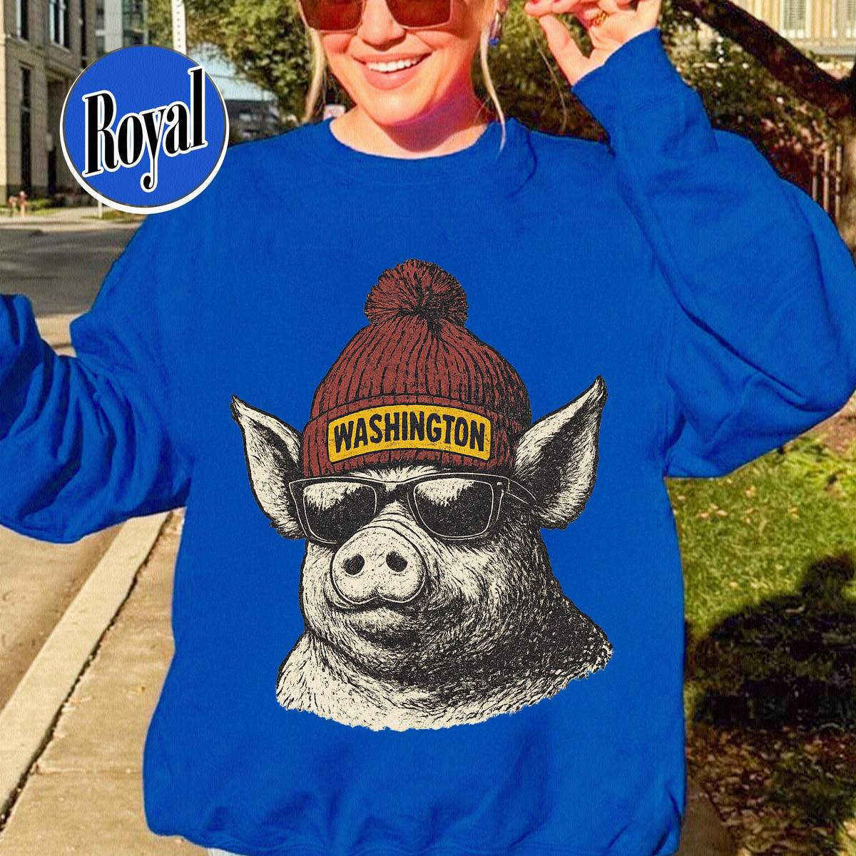 Unisex Washington football vintage crewneck sweatshirt for men and women
