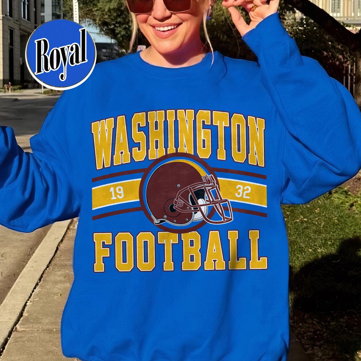 Unisex Washington football vintage crewneck sweatshirt for men and women