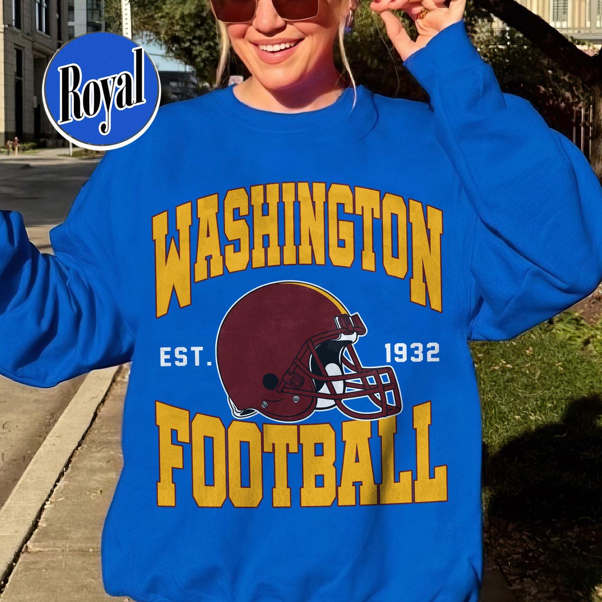 Unisex Washington football vintage crewneck sweatshirt for men and women