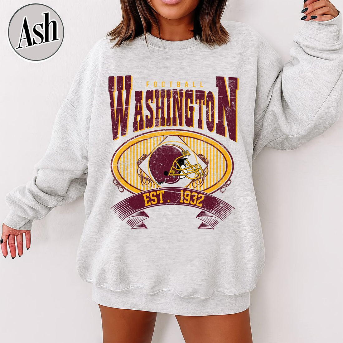 Unisex Washington football vintage crewneck sweatshirt for men and women