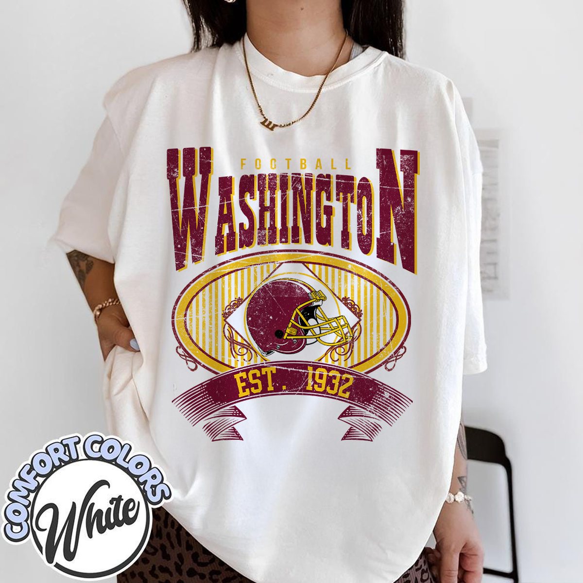 Unisex Washington football vintage t-shirt for men and women