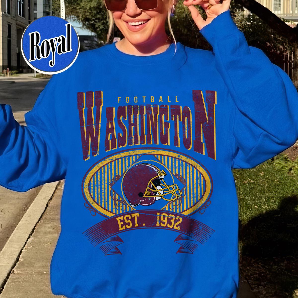 Unisex Washington football vintage crewneck sweatshirt for men and women